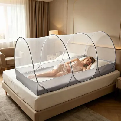 Produktbild von Moskitonetz Pop-Up 190 x 90 x 90 cm, Reißverschluss, für Camping