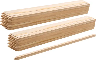 Produktbild von SucceBuy Holzpfähle, 50 Stück 19,05 x 19,05 x 914,4 mm, Holzpflöcke mit angespitztem Ende, Zaunpfosten aus Tannenholz, ideal für Schlammzäune, Grundstücksbegrenzungen und Markierungen