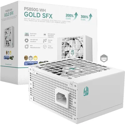 Productafbeelding van GAMER STORM PS850G (wit, 1x 12-pins high-power GPU-connector, 3x PCIe, kabelmanagement, 850 Watt)