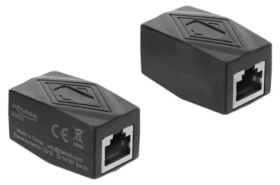 Produktbild von Delock Adapter Kupplung RJ50 Buchse zu Buchse geschirmt schwarz