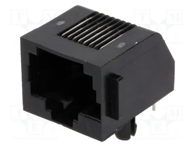 Zdjęcie produktu dla 1 x Gniazdo: 8P8C, PIN: 8, RJ45, montaż przelotowy, numer katalogowy: 5555166-1, złącze RJ