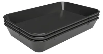 Image de Set de 3 plateaux, 280x420mm, noir