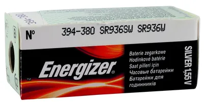 Produktbild von Energizer Uhrenbatterie 394/380 SR936SW SR936W SR45 1,55V E301539005 Silberoxid Uhrenknopfzelle in 1er-Miniblister E301539005
