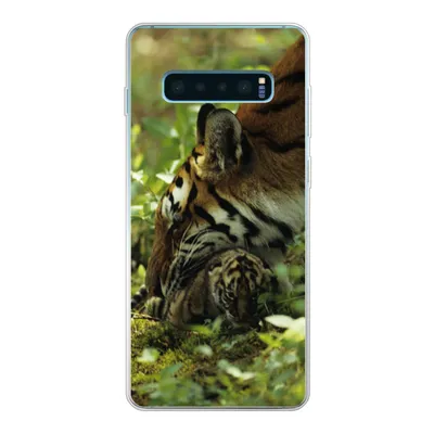 Produktbild von MuchoWow® Handyhülle Schutzhülle Hülle für Samsung Galaxy S10 Lite Tiger - Pflanzen - Jungtier Silikon Softcase Handy Hülle - Schutz
