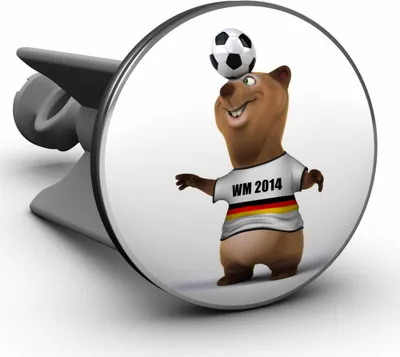 Produktbild von Plopp Waschbeckenstöpsel Pedro Worldcup Bear, Stöpsel, Excenter Stopfen, für Waschbecken, Waschtisch, Abfluss