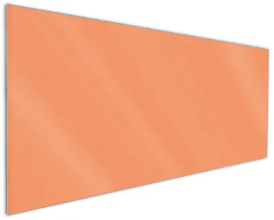 Produktbild von Wallario Küchenrückwand aus Glas, Größe: 125 x 50 cm, Motiv: Pastellorange | Spritzschutz | abwischbar | pflegeleicht | in