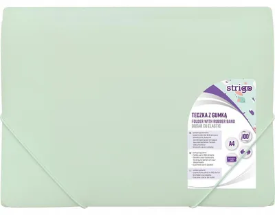 Produktbild von Strigo Pastel Aktenordner Mintgrün A4 mit Gummiband