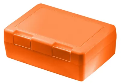 Image de Boîte à goûter pour enfants "Dinnerbox Plus" - BPA-FREE &  GERMANY - Boîte à goûter avec séparateur & fermeture à clic, boîte de pause robuste pour enfants - trend-orange PP