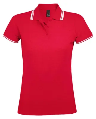Immagine prodotto di SOLS - Polo da donna "Pasadena" LT1915 (L) (rosso/bianco)