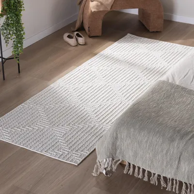 Zdjęcie produktu dla Volero - Chodnik - Hidde 3D Lines Biały - 80x180cm