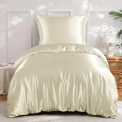 Produktbild von Solidchoice - Satinsatin-Bettwäsche, 135 x 200 cm, mit Reißverschluss