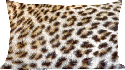 Produktbild von MuchoWow® Zierkissen Sofakissen Wohnzimmer Dekokissen 50x30 cm Nahaufnahme Mantel Leopard - Wohnzimmerdekoration - Polster mit Photo