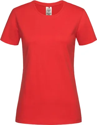 Produktbild von Stedman ST2620 | Damen Classic-T Organic Crew Neck, 100% OCS- - Farbe: Scarlet Red - Größe: XS