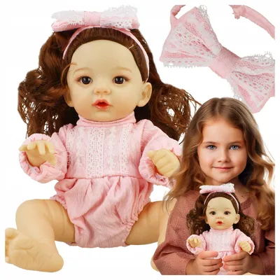Image de Stator Poupée Bébé Réaliste Cheveux Longs 32cm
