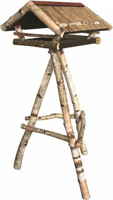 Produktbild von Siena Garden Vogelhaus EMIL mit Ständer Birkenholz, 52 x 55 x 25/125 cm