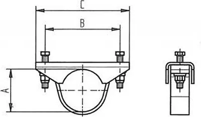 Produktbild von AL-KO Stützblock zum Klemmen des Deichselrohrs Ø70 mm