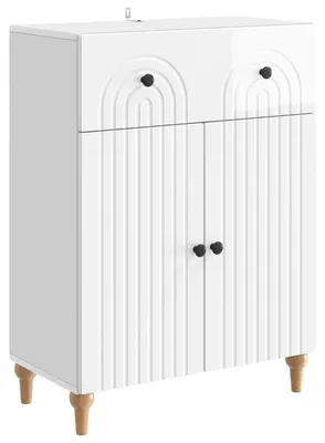 Immagine prodotto di Credenza VidaXL, bianco lucido, 66 x 34,5 x 90 cm, materiale a base di legno