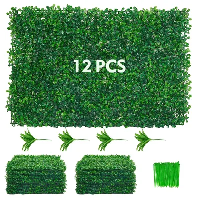 Zdjęcie produktu dla Kunsthaag - Sztuczne rośliny - Sztuczne rośliny do wnętrz i na zewnątrz - Panel ogrodzeniowy - 12 sztuk - 61 x 41 cm