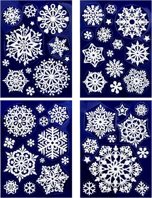 Produktbild von 50 winterliche Fensterbilder zur Weihnachtsdekoration, wiederverwendbar