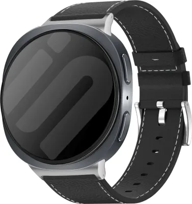Produktbild von Strap-it Lederarmband Schwarz - Stilvoll, bequem & Langlebig - passend für Samsung Galaxy Watch 8 (40mm/44mm) & Galaxy Watch 8 Classic