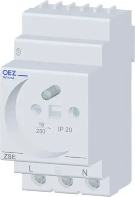 Obrázek produktu pro Zásuvka na DIN lištu OEZ ZSE-03 230 V/16 A bílá