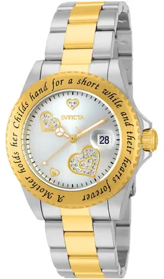 Productafbeelding van Invicta Angel 14730 - Dameshorloge - Quartz uurwerk - Roestvrij staal met zilverkleurige wijzerplaat - 40 mm