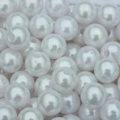 Produktbild von Perlen - Kunstperlen - Wachsperlen Ø 20mm / 12 St. / Farbe: Weiß