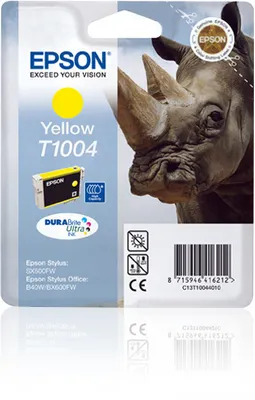 Obrázek produktu pro Epson Rhino Inkoustová Yellow T1004 DURABrite Ultra Ink, Žlutá, Inkoust na pigmentové bázi, 1 kusů