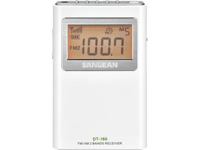 Obrázek produktu pro Sangean DT-160, Cestovní, Digitální, AM, FM, 3,5 mm, Bílá, Jednobarevný