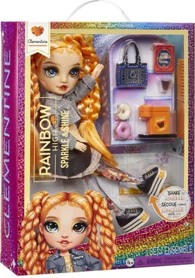 Obrázek produktu pro Rainbow High Sparkle & Shine Fashion Dolls- Clementine (Orange), Módní panenka, Ženy, 4 rok/roky, Chlapec/děvče, 280 mm, Vícebarevný