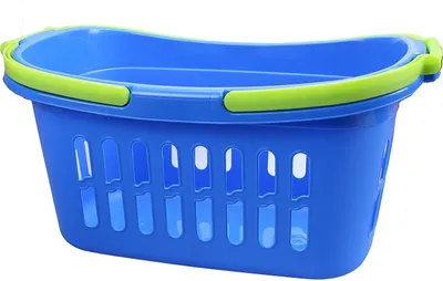 Image de alpfa 801-828 Panier à provisions 'LUXUS' en plastique, 48 x 28 x 23 cm (couleur au hasard, 1 pièce)