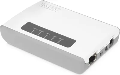 Obrázok produktu pre DIGITUS 2-portové bezdrôtové multifunkčné zariadenie USB2.0. Netw.Server,300Mbps