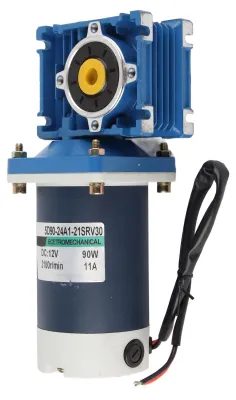 Zdjęcie produktu dla Silnik z przekładnią ślimakową DC ze stali nierdzewnej 90 W 2100 obr./min XD5D9024A121SRVRV30 Przełożenie (60 DC12 V)