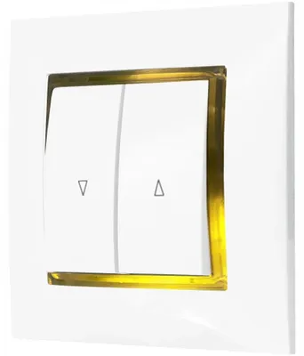 Image de Ospel Aria Interrupteur volet roulant rétroéclairé blanc