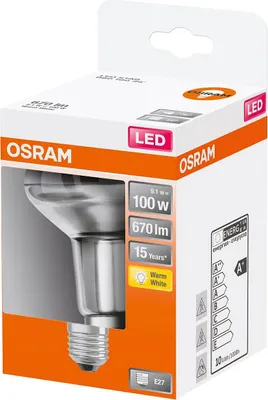 Immagine prodotto di OSRAM 4058075433267 OSRAM LED-Lampe LED STAR R80 100 E27 9,1 W klar