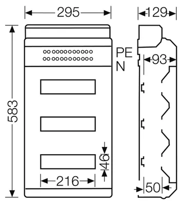 Zdjęcie produktu dla Obudowa automatyczna HENSEL HENS KV9336 3RHG 36 TE IP65