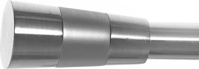 Produktbild von BASIT Gardinenstange selber zusammenstellen Edelstahl look Metall Ø 16mm Einzelteile
