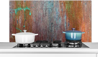 Obrázek produktu pro KitchenYeah® Kitchen splashback - kuchyňský splashback - ochrana stěny sporáku a dřezu - panel s měděnou strukturou z dílny 120x60 - hliníkový dibond (alternativa ke skleněnému splashbacku) - tepelně odolný