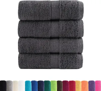 Produktbild von vidaXL Premium Gästetücher SOLUND 4 Stk. Anthrazit 30x50 cm 600 g/m²