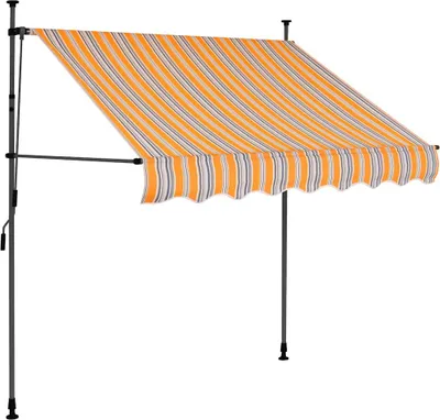 Produktbild von vidaXL Einziehbare Markise Handbetrieben mit LED 100 cm Gelb und Blau