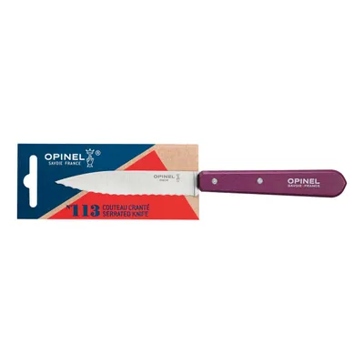 Image de Opinel couteau de cuisine 113. violet couteau à rainures