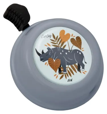 Produktbild von Liix Fahrradklingel Colour Bell , Nashorn Love - Grau
