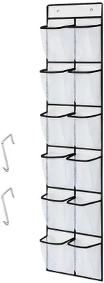 Produktbild von Schuhhalter für die Tür - 12 große Maschenbeutel - Weiß