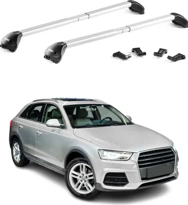 Image de Barres de toit transversales pour Audi Q3 8U 2011-2025 Alu Gris Argenté 2x ABE