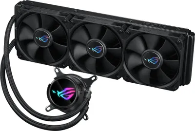 Produktbild von ASUS ROG Strix LC III 360, Flüssigkeitskühlung, 12 cm, Schwarz