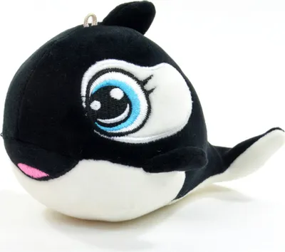 Produktbild von Kögler Zooballas Plüschkugel im Tierdesign Wal Kugeltier Ø 11 cm Plüsch schwarz