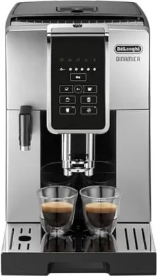 Zdjęcie produktu dla De’Longhi Dinamica Ecam 350.50.SB, Ekspres do espresso, 1,8 l, Ziarna kawy, Wbudowany młynek, 1450 W, Czarny, Srebrny