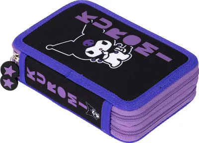 Obrázek produktu pro Piórnik 2 komorowy z wyposażeniem Kuromi Black