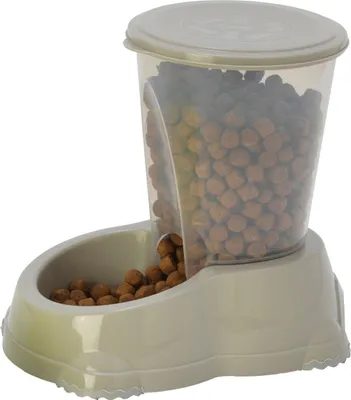 Productafbeelding van Moderna voerfontein Smart Snacker 3 liter warmgrijs Moderna Gebr. de Boon