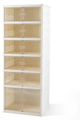 Produktbild von Schuhschrank mit 6 Ebenen für 12 Paar Schuhe und Magnettüren